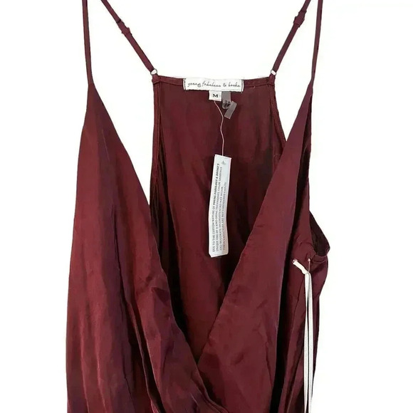 NWT Young Fabulous & Broke Jamison Mini Wrap Covered Button Asymmetrical Dress M - Picture 3 of 8